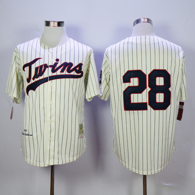 Men Minnesota Twins 28 Blyleven Cream Throwback 1970 MLB Jerseys